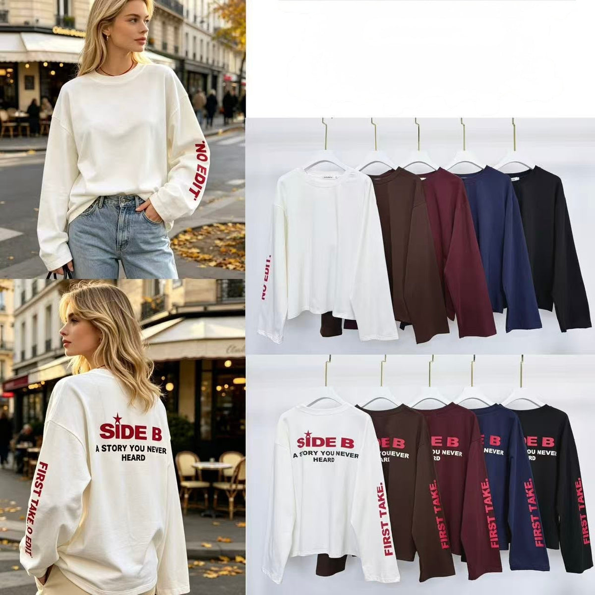 Liora longsleeve burgundy