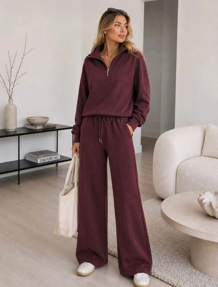 Tara 2 piece set burgundy