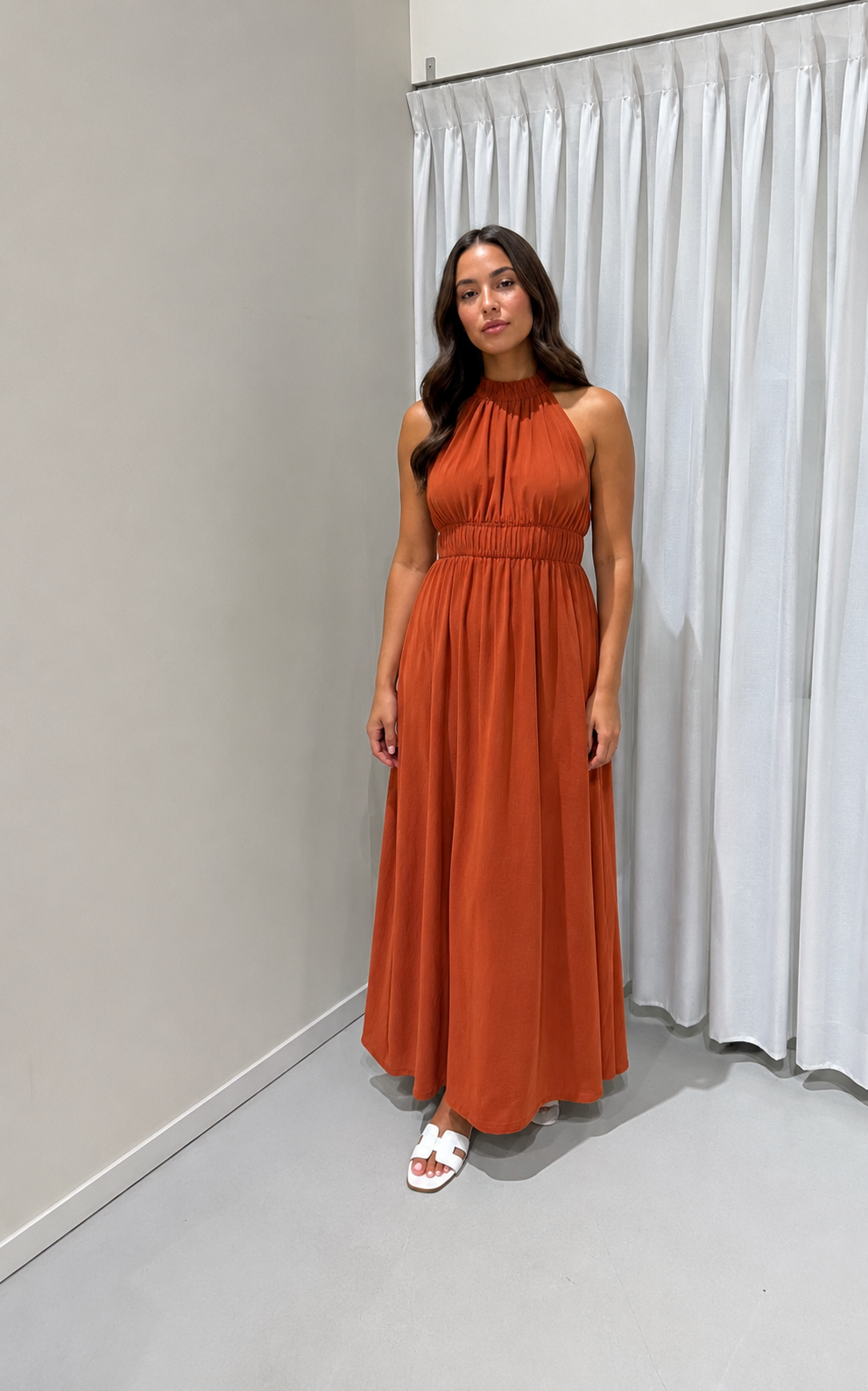 Alix dress rust
