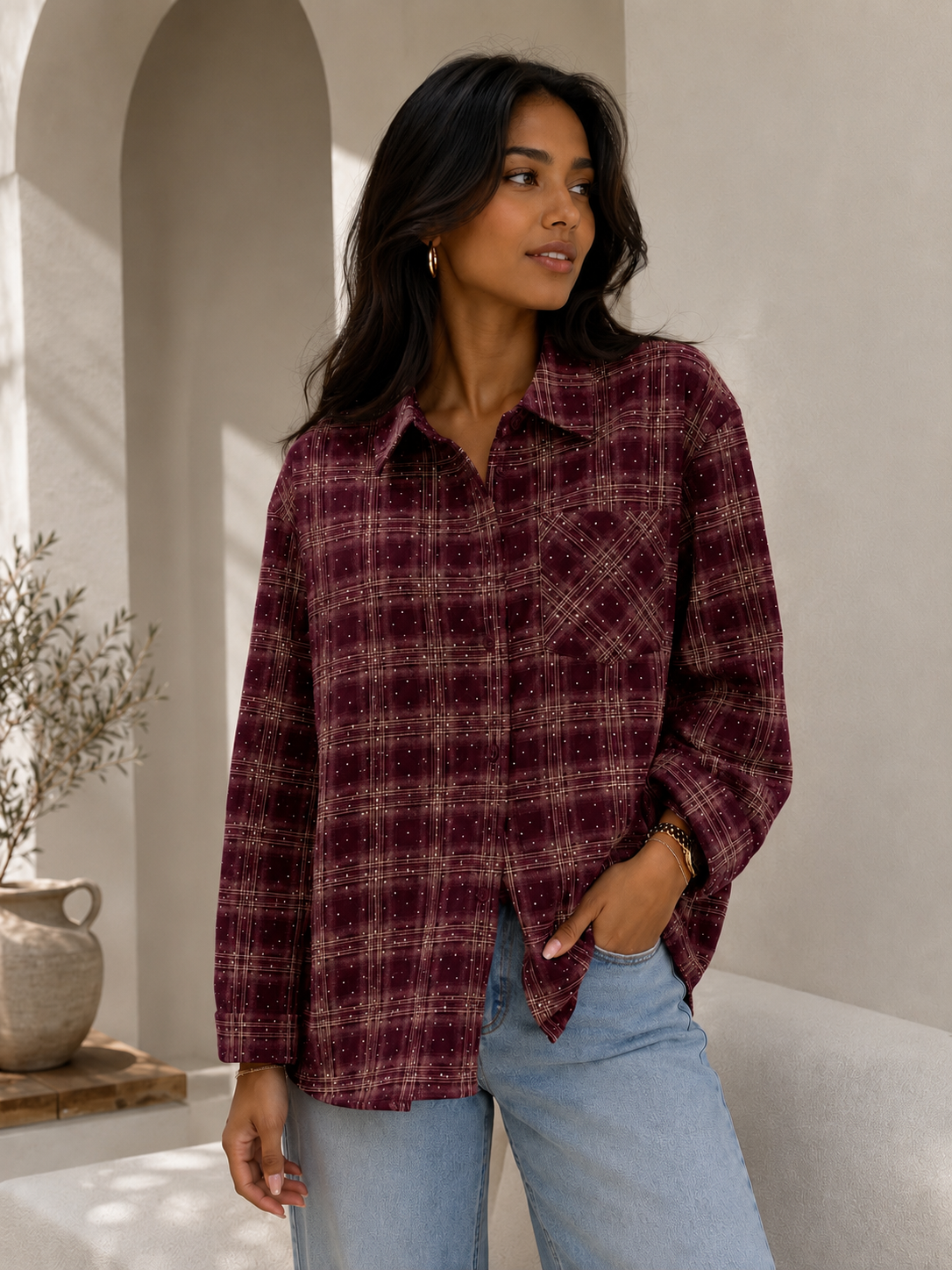 Adele blouse burgundy