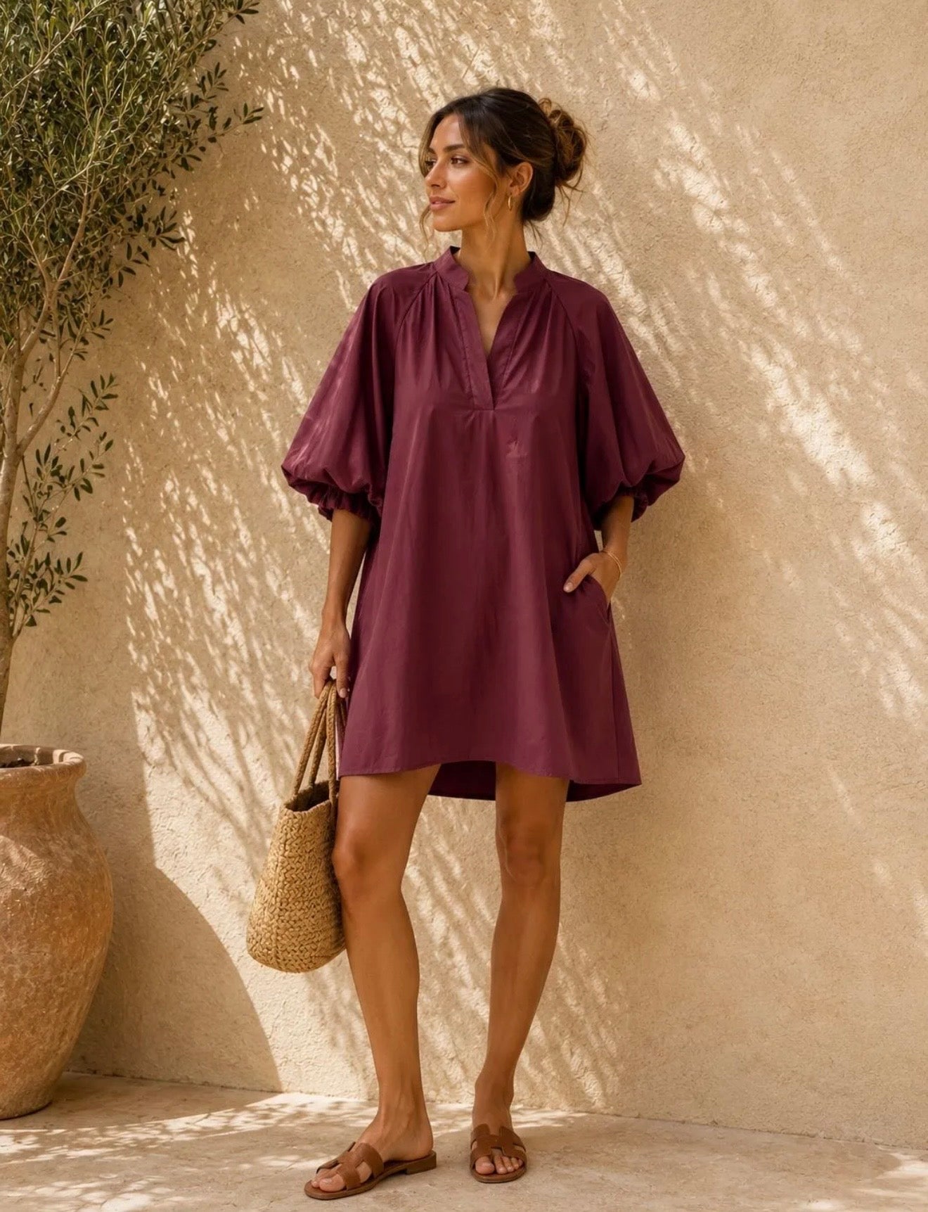 Nexo dress burgundy