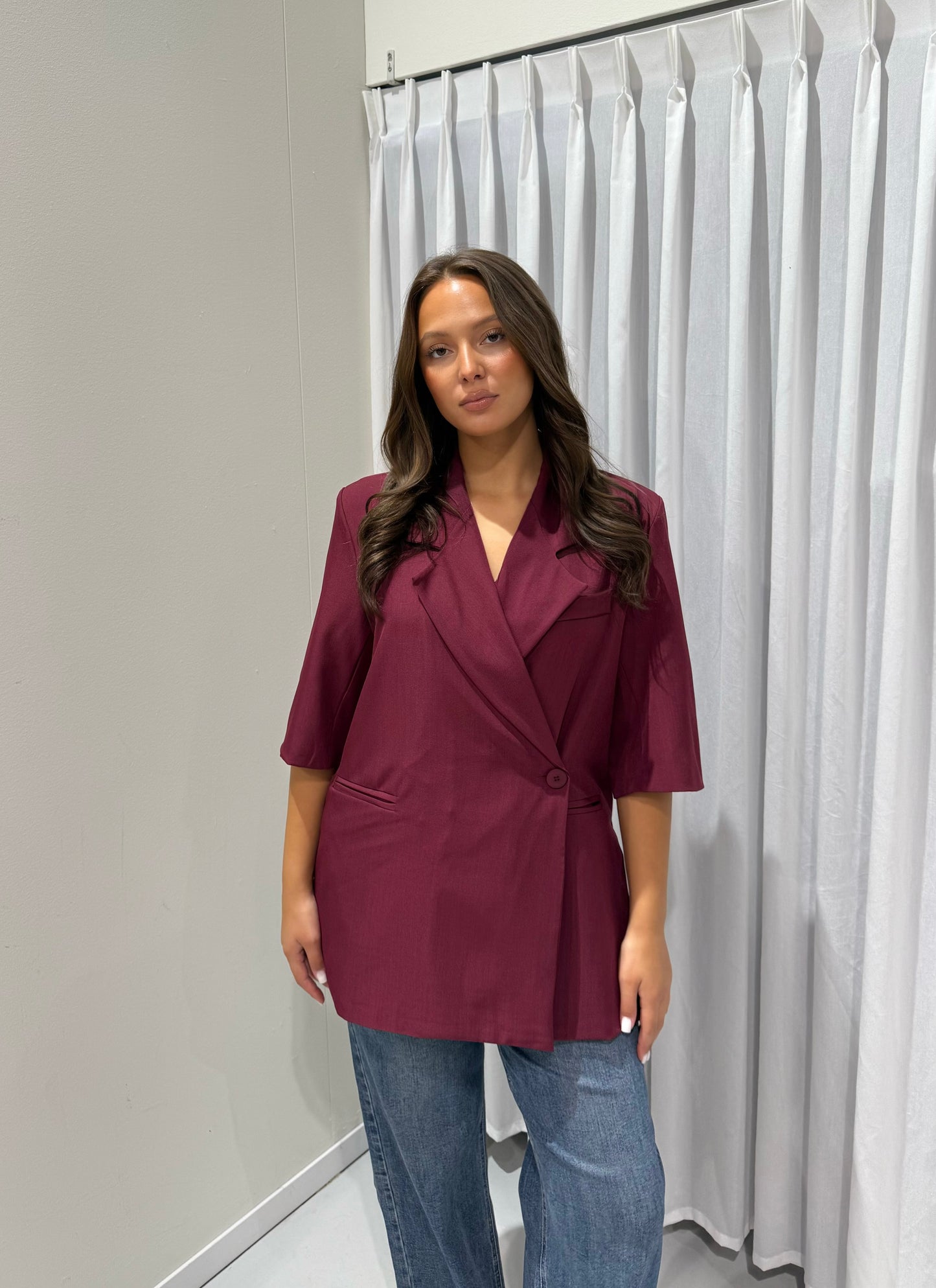 Collete blazer wine