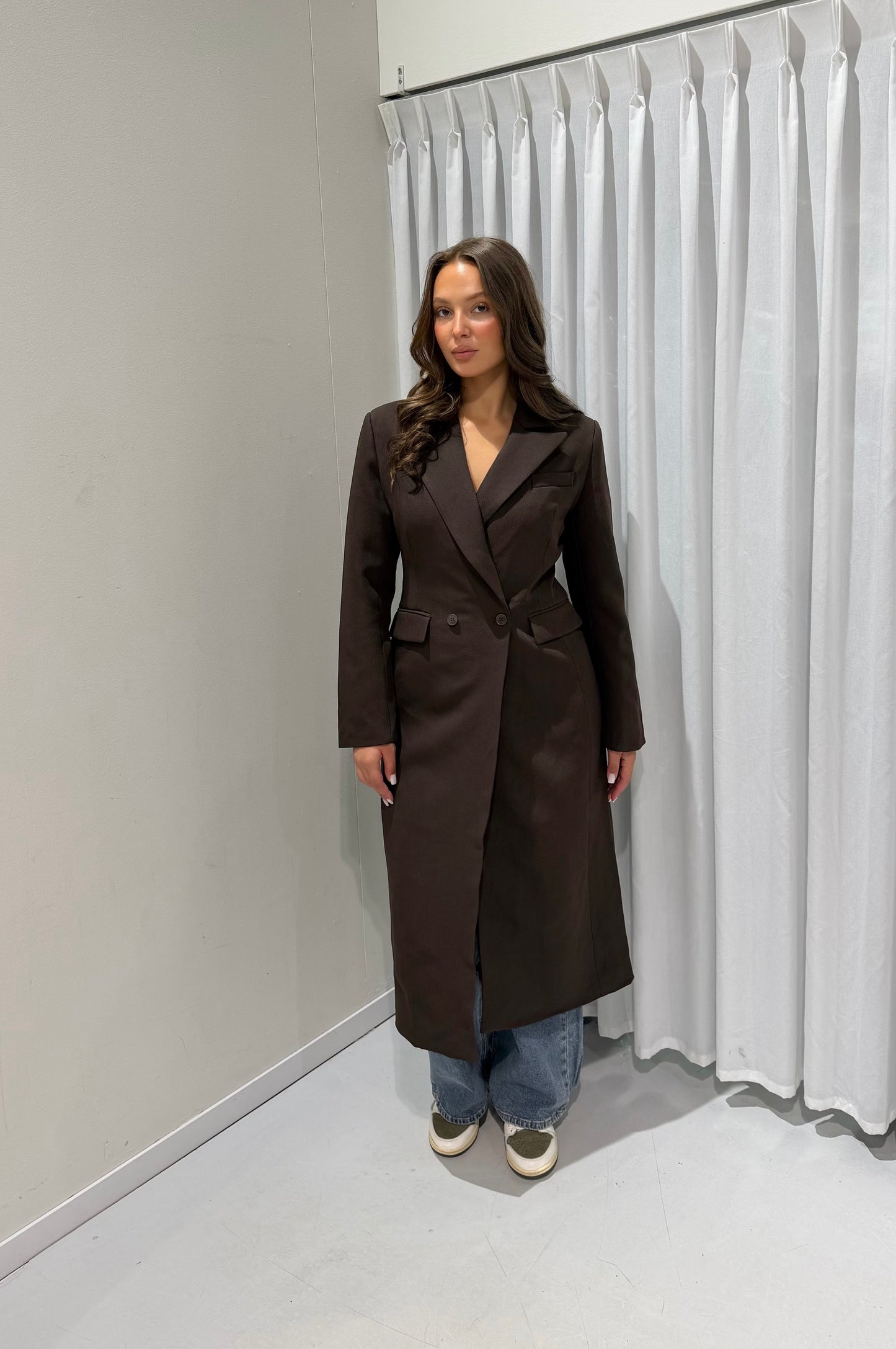 Alice long blazer brown