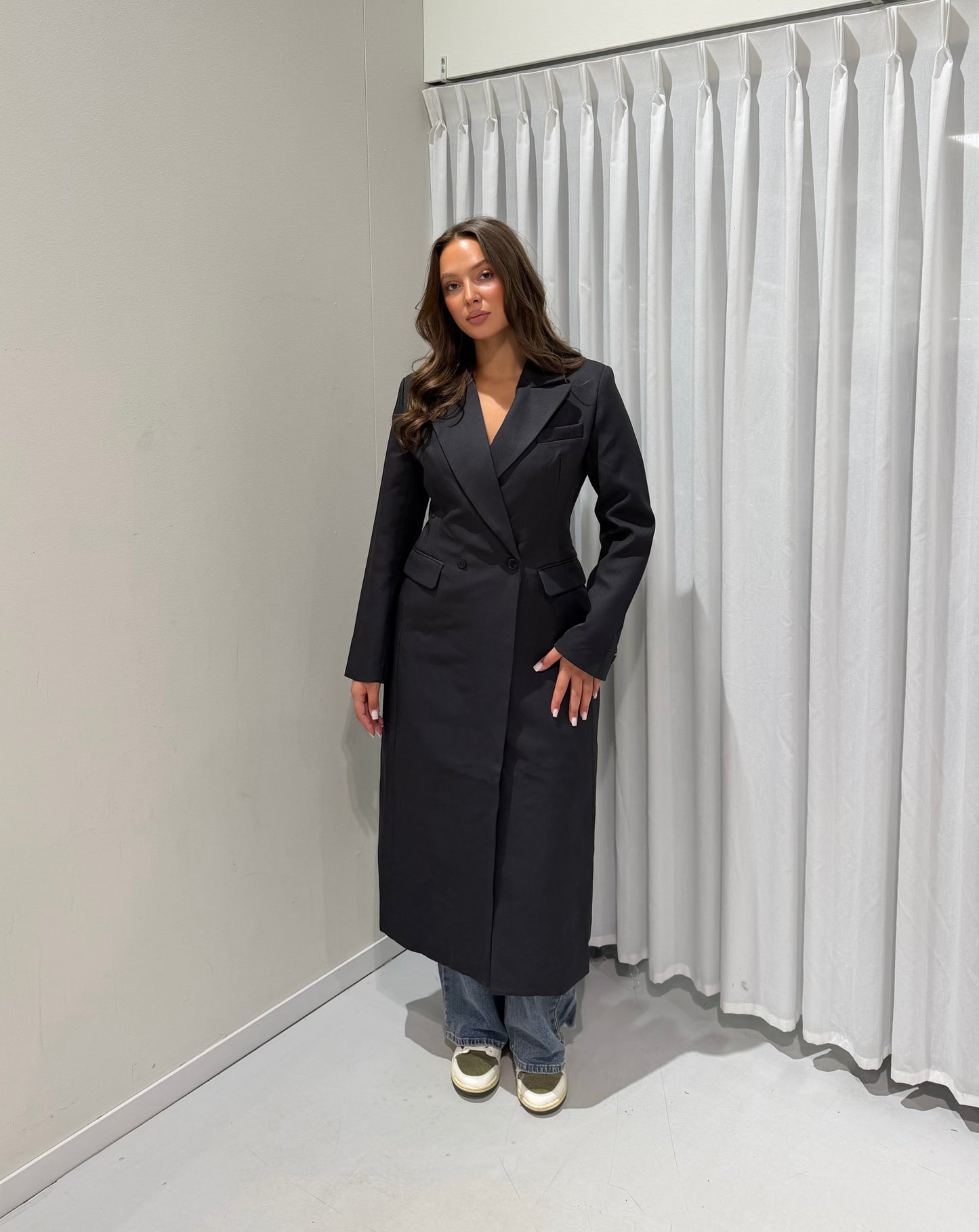 Alice long blazer black