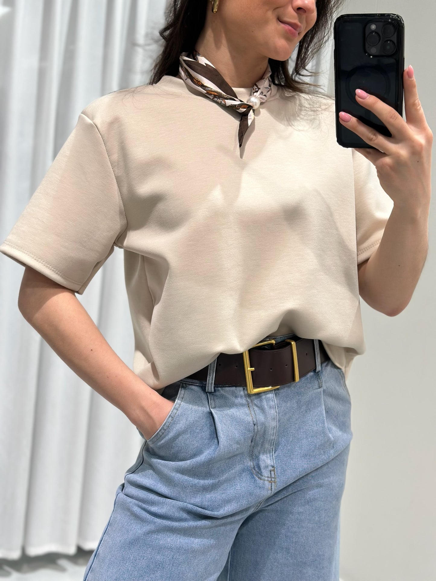 Solange top beige