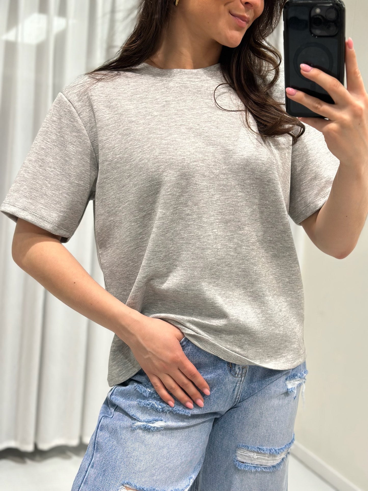 Solange top grey