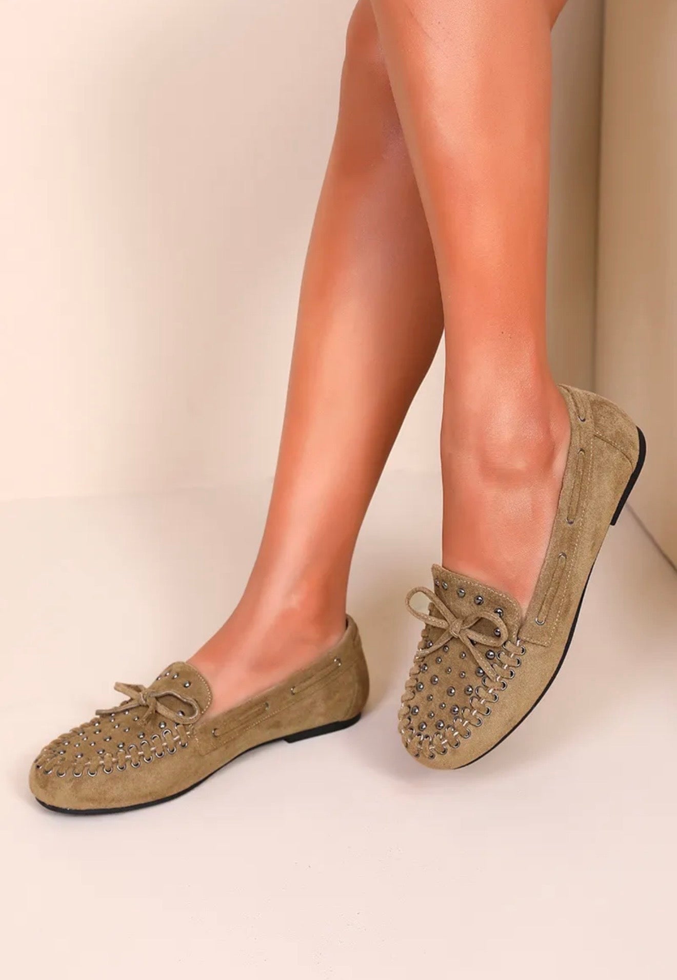 Besma mocassins camel