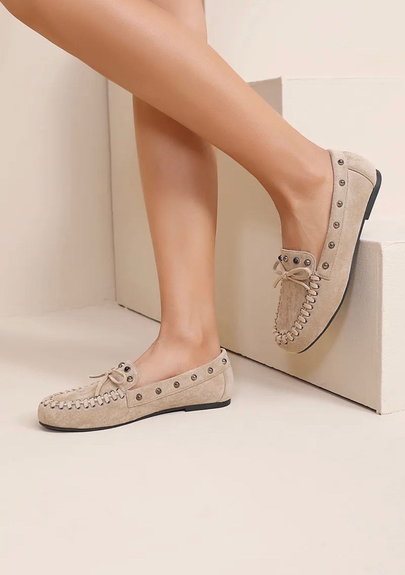 Gigi mocassins khaki