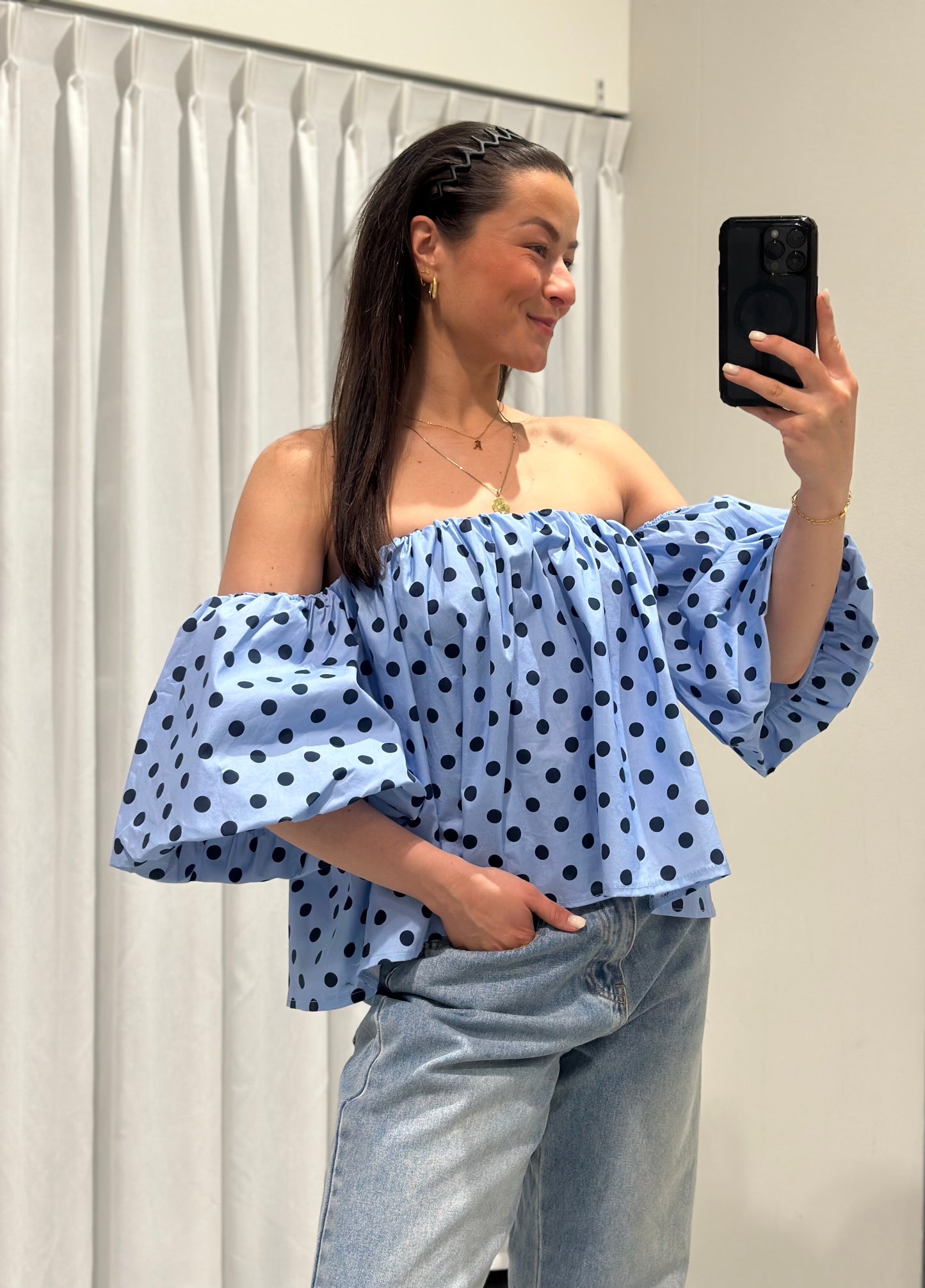 Zara top blue