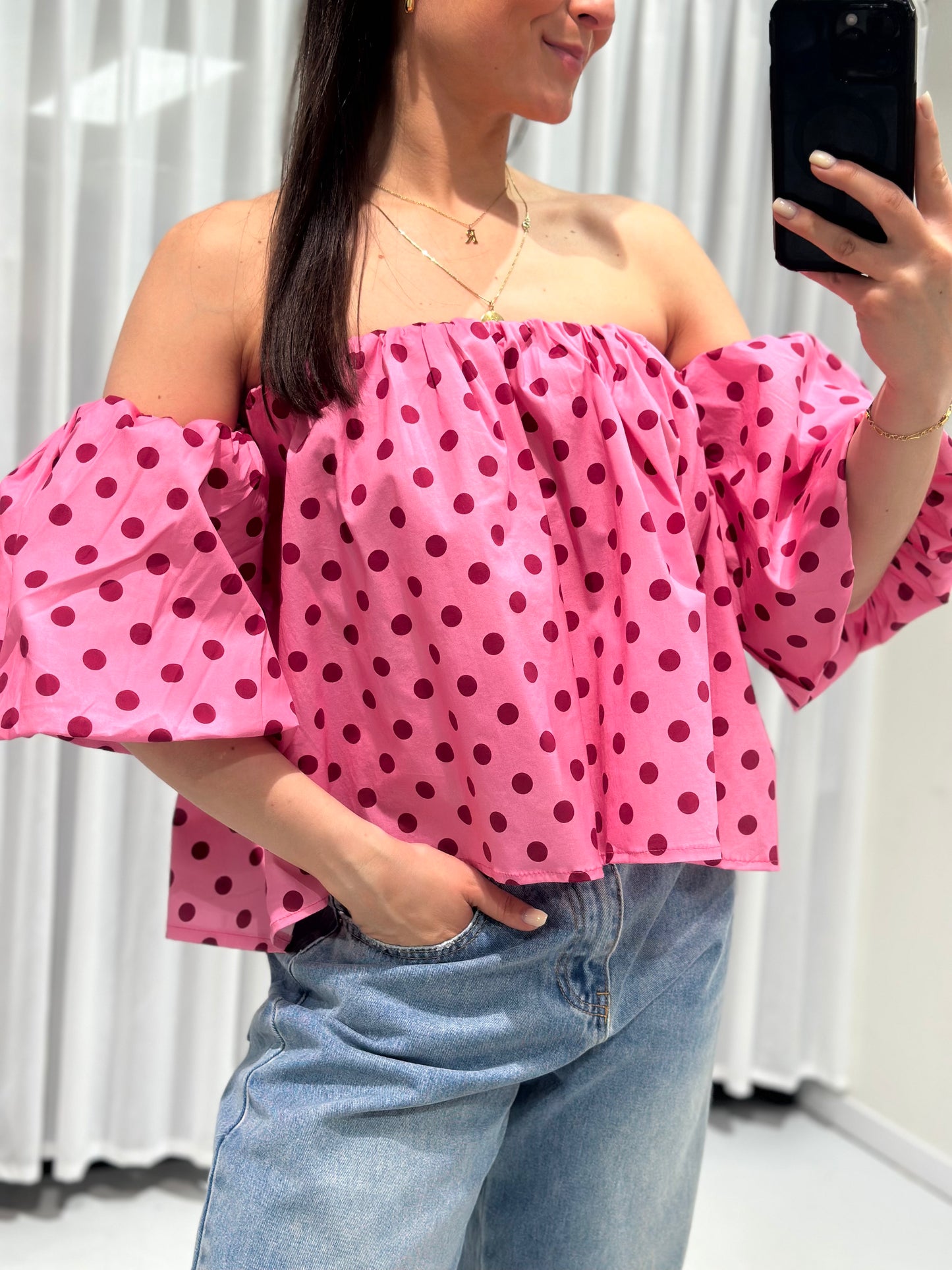 Zara top fuchsia