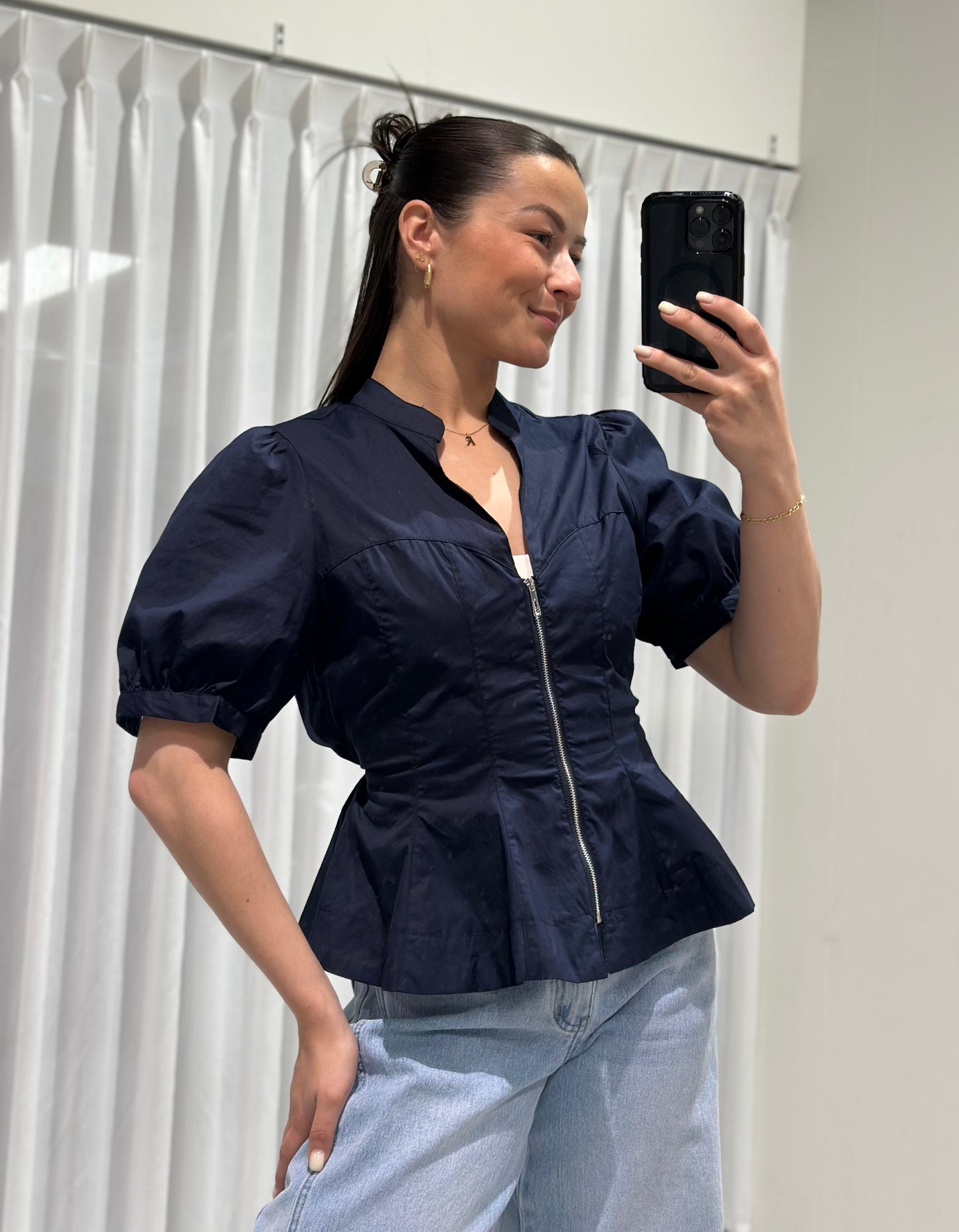 Remi blouse navy