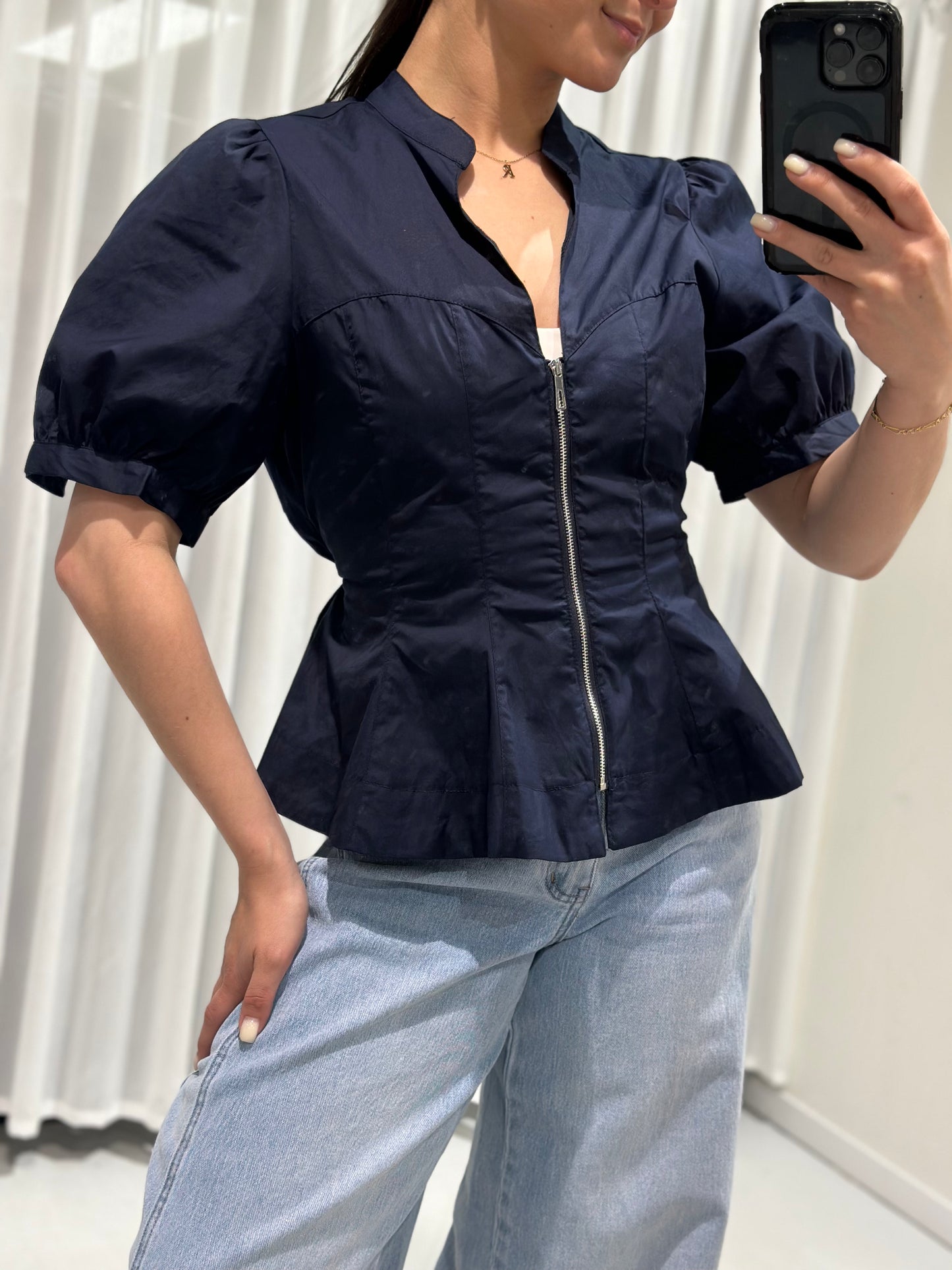 Remi blouse navy