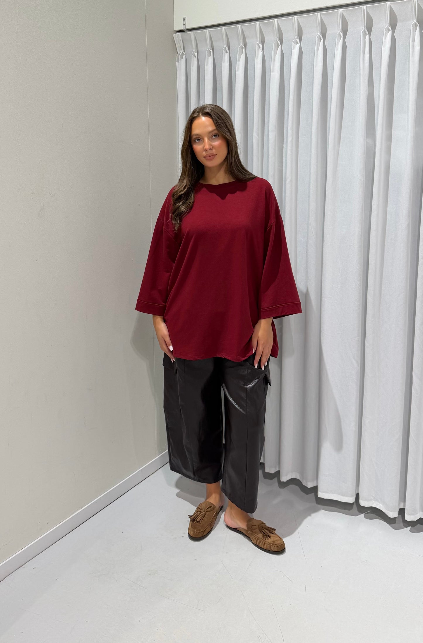 Daisy sweatshirt burgundy