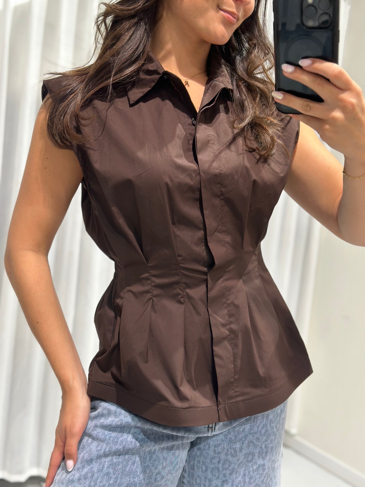 Elix top brown