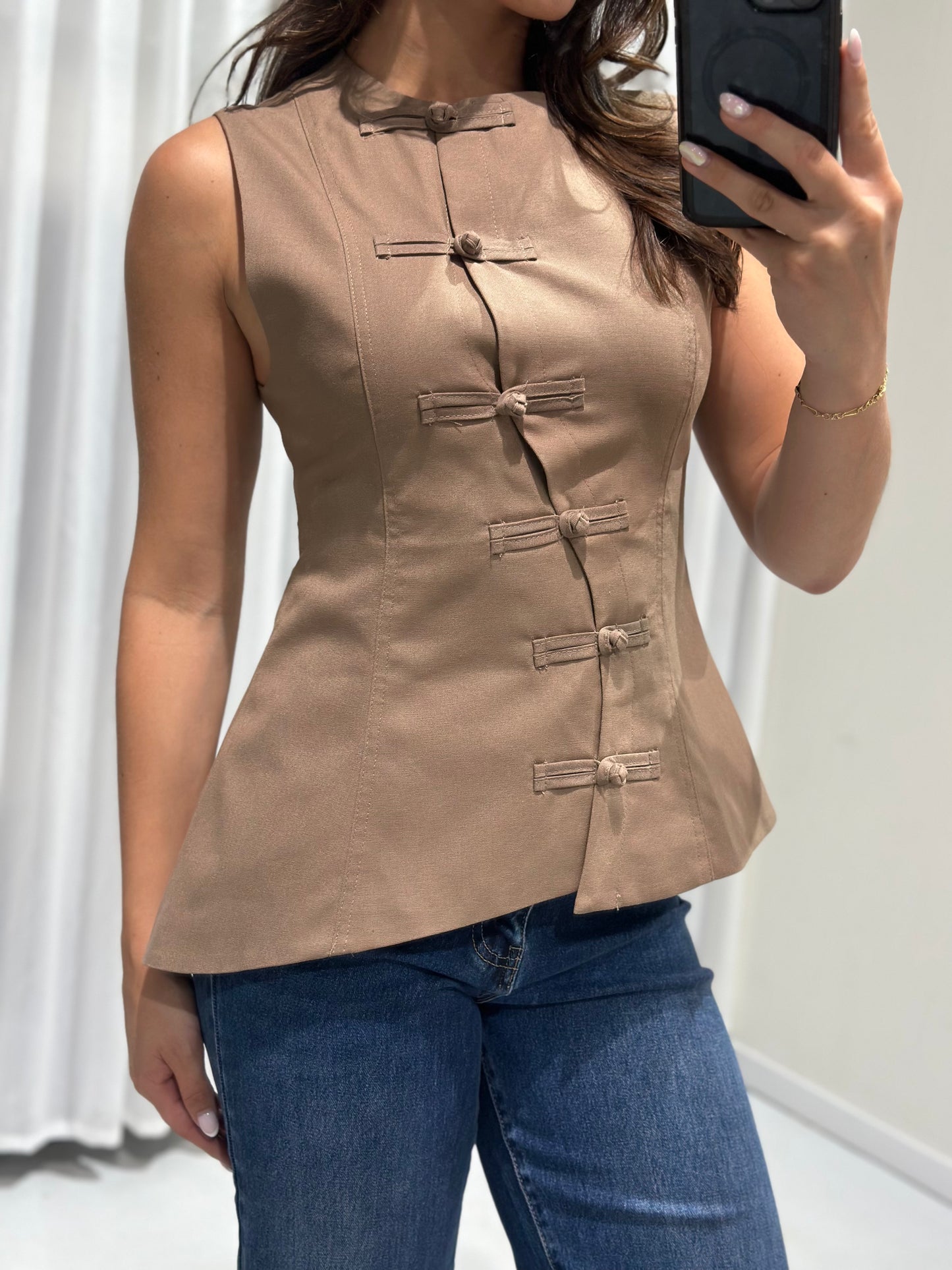 Sophie top taupe