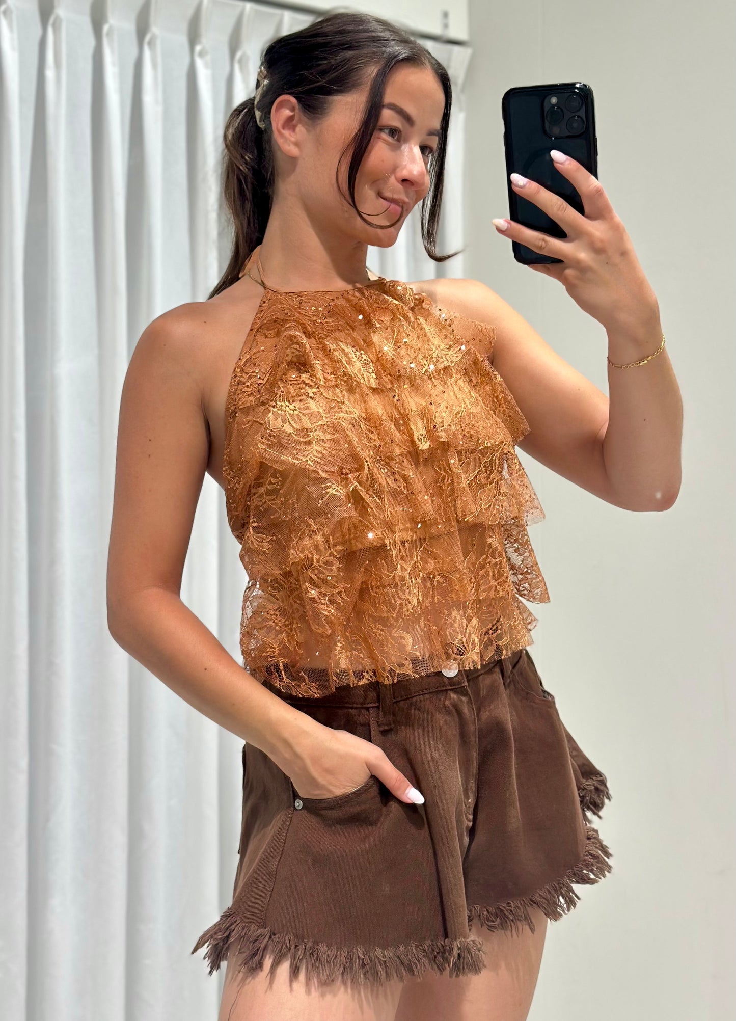Jane top camel