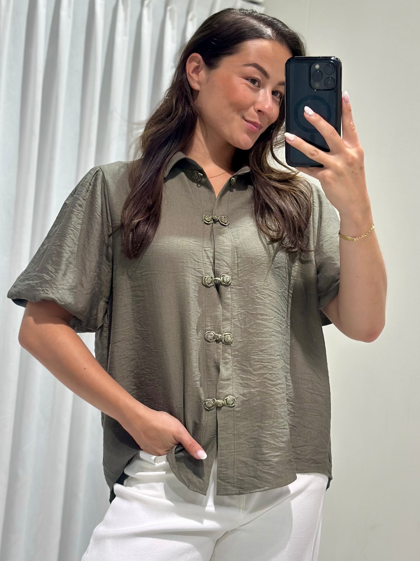 Isla blouse green
