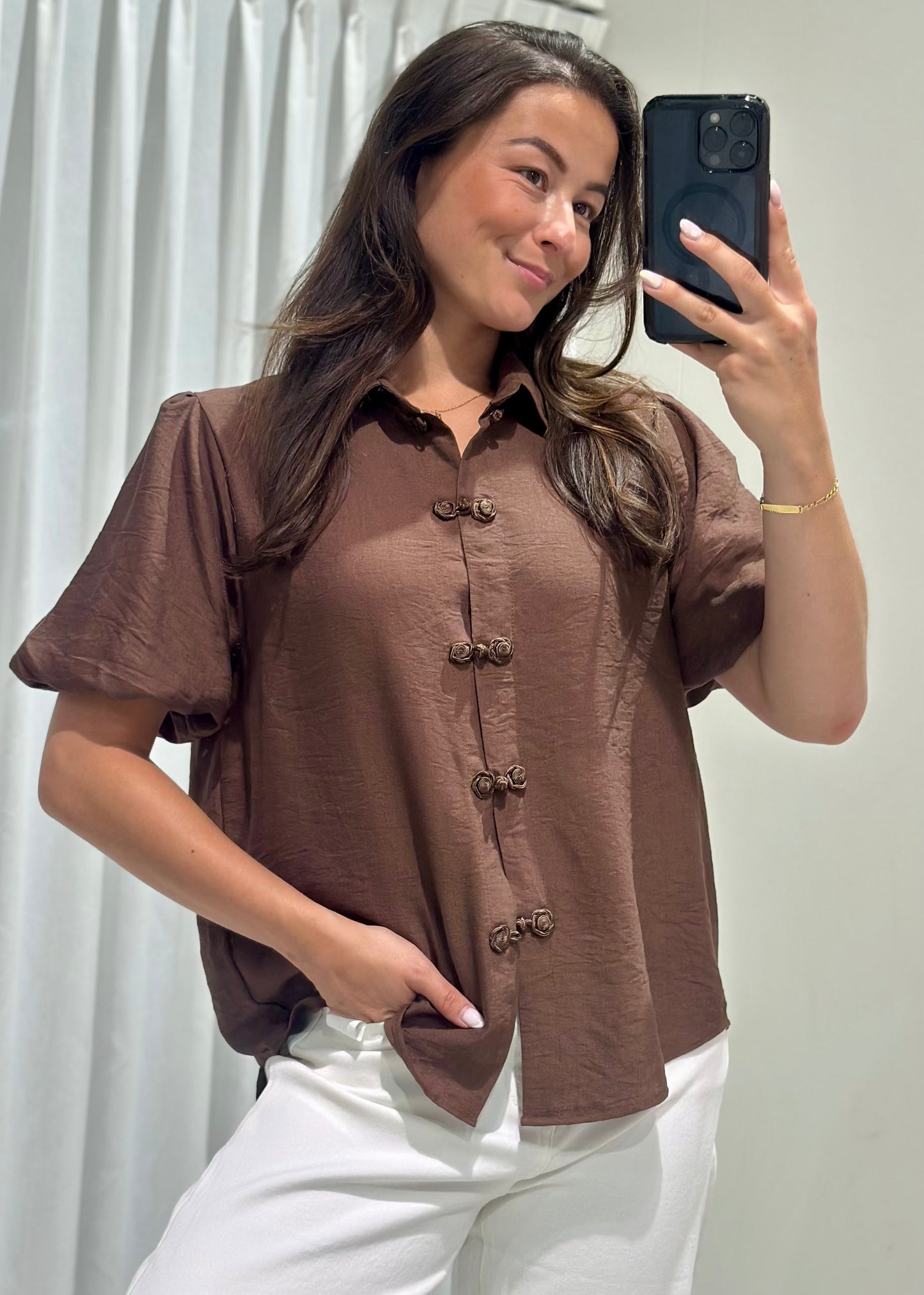 Isla blouse brown