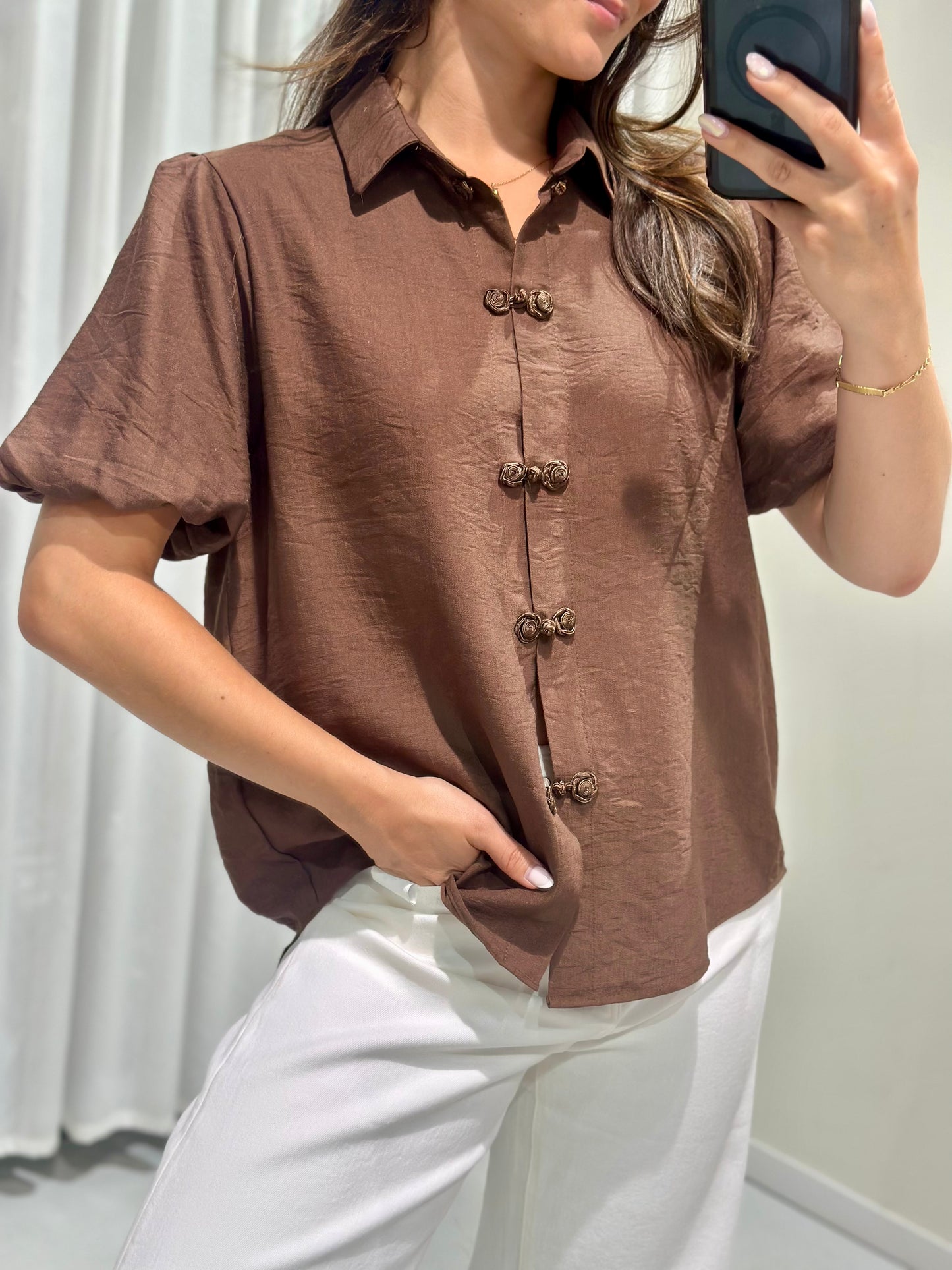 Isla blouse brown