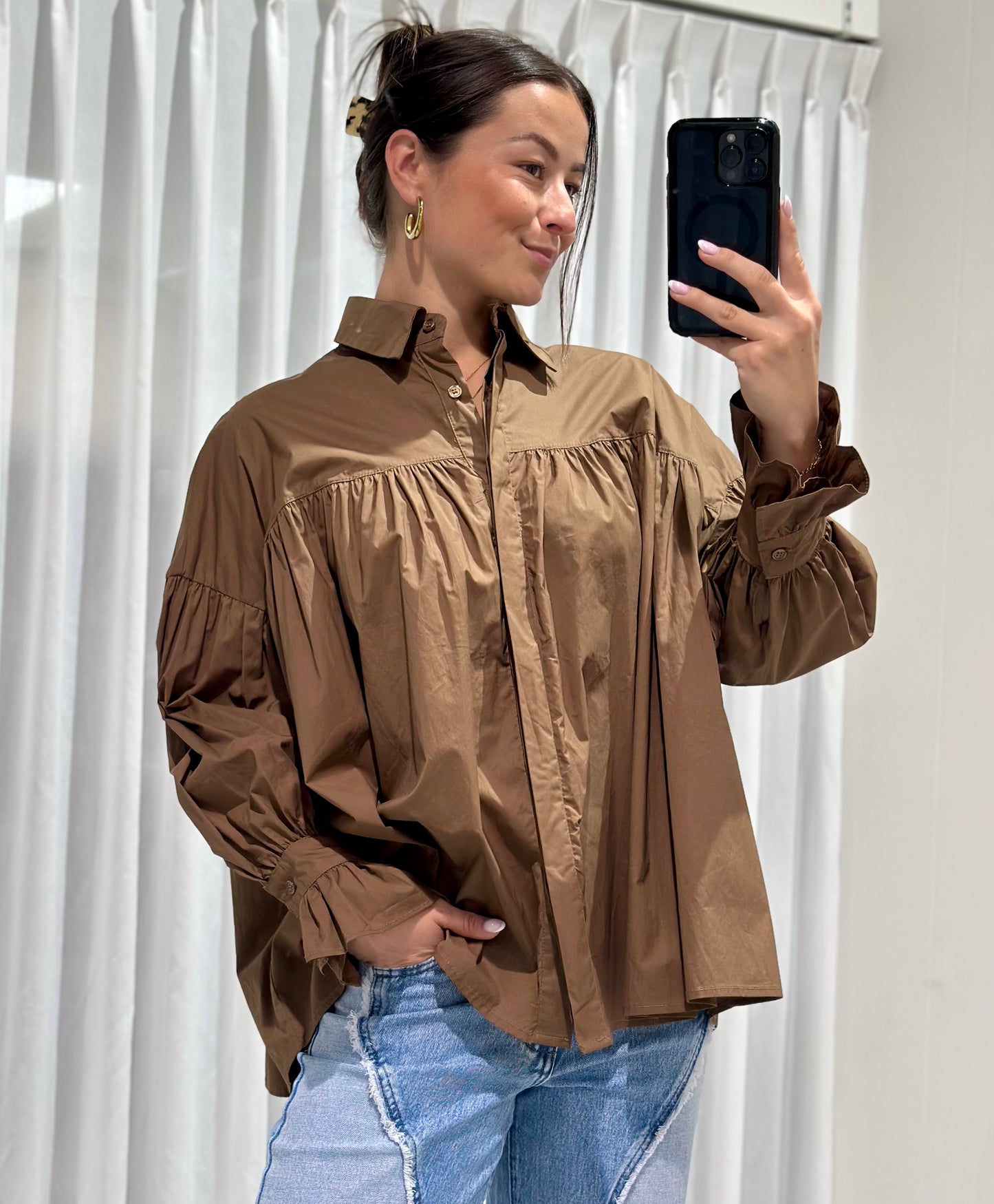 Beyonce blouse brown