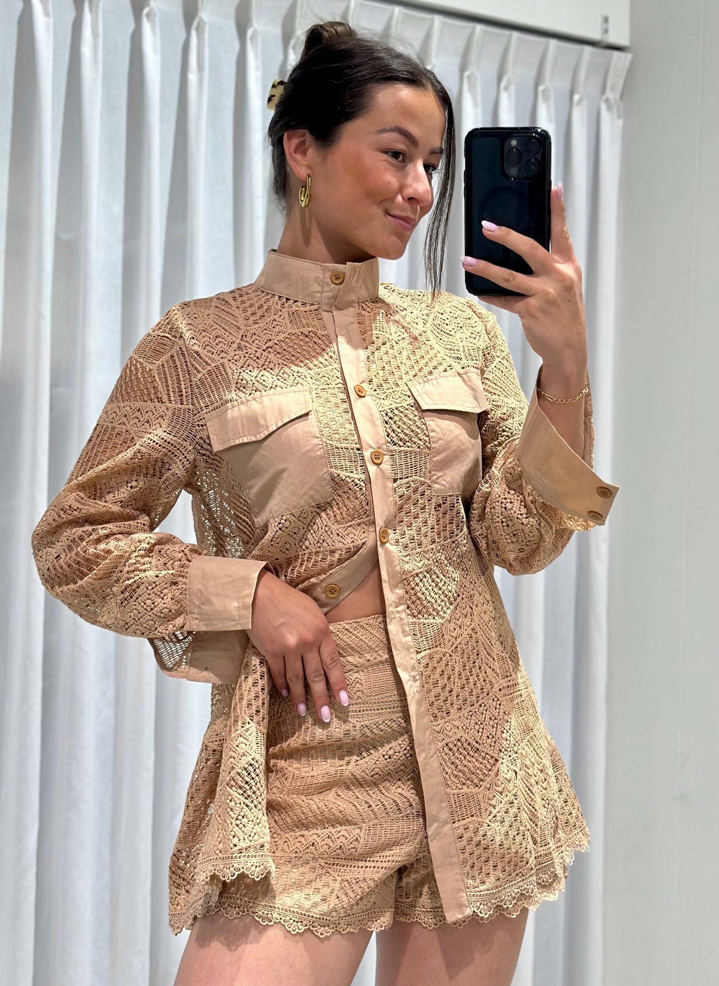 Roos 2 piece set camel