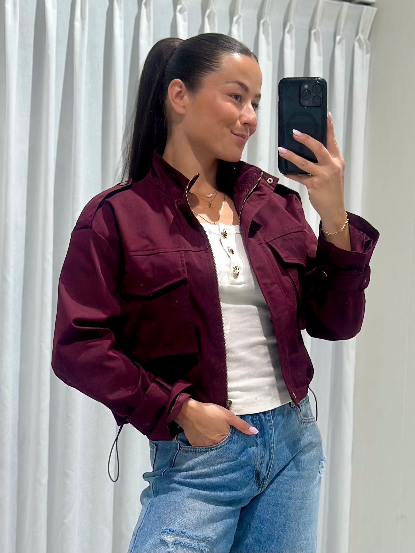 Aria jacket burgundy