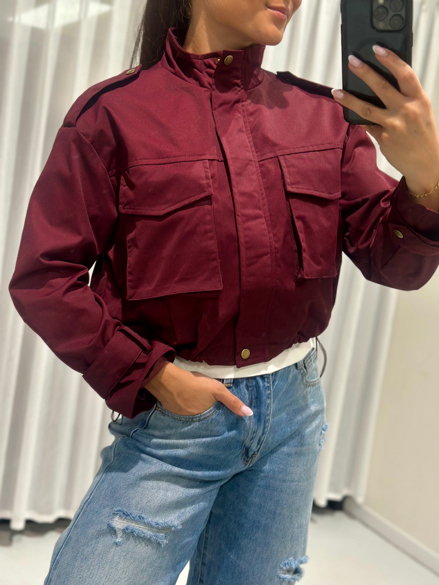 Aria jacket burgundy
