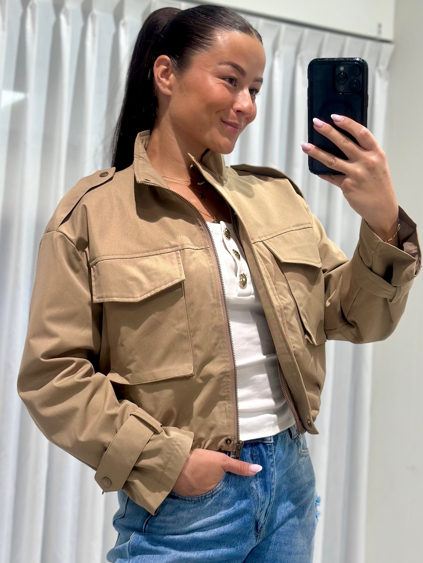 Aria jacket taupe
