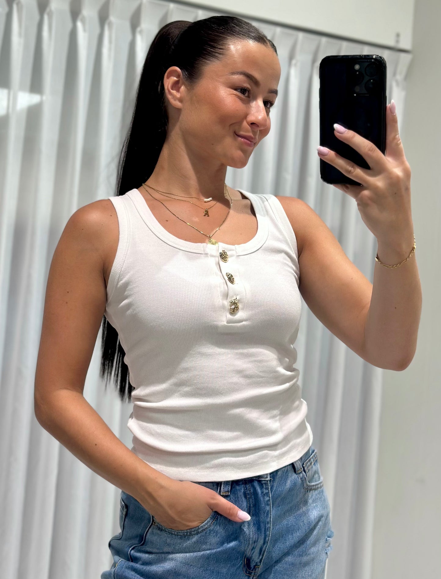 Lillian top white
