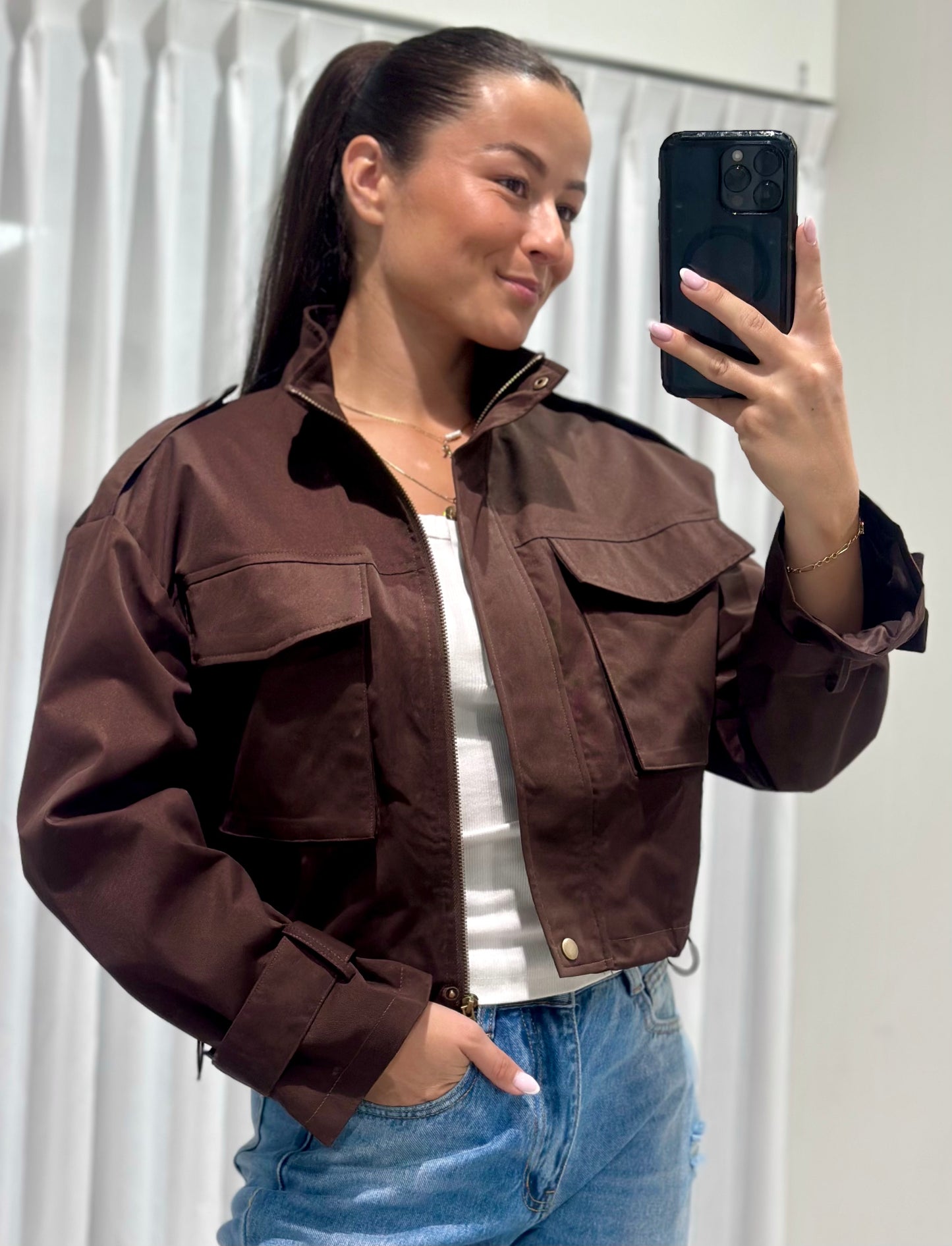 Aria jacket brown