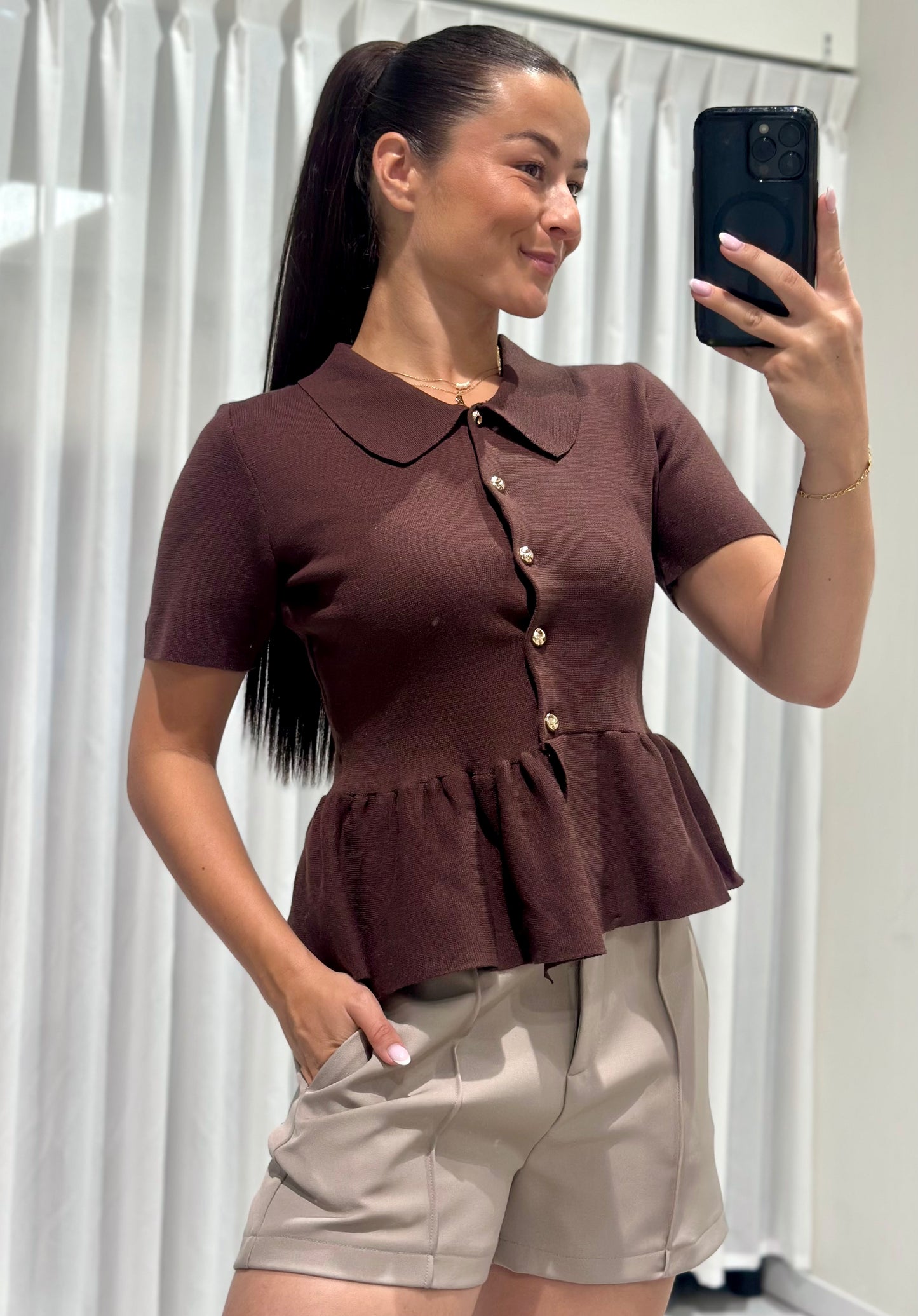Chloe top brown