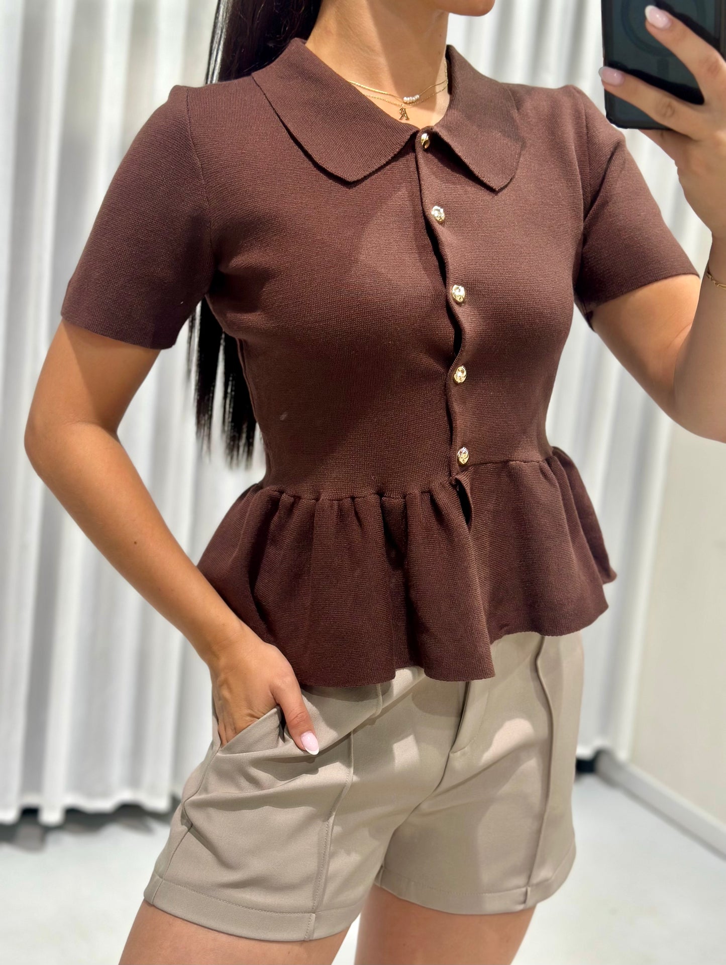 Chloe top brown