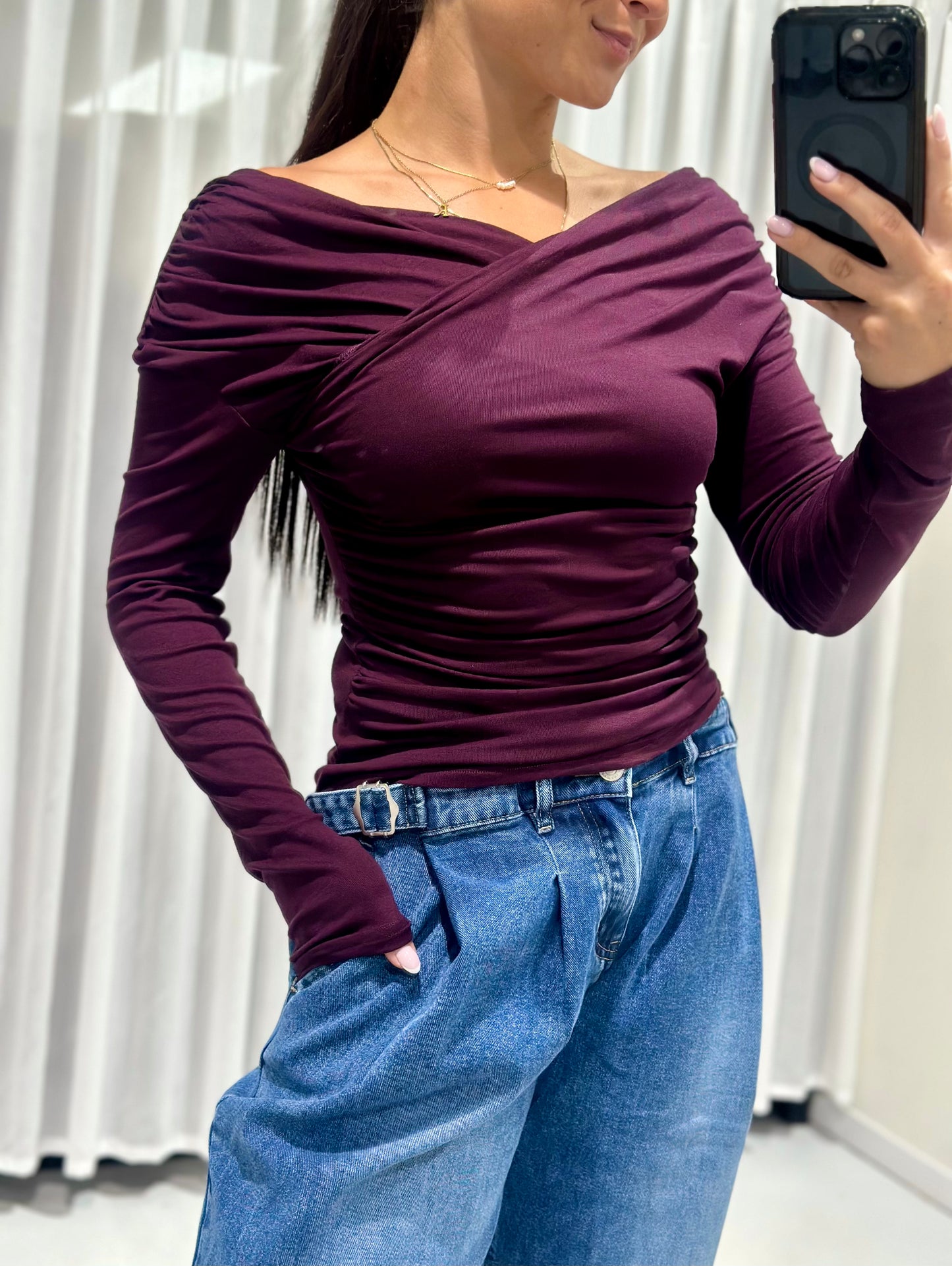 Kaylee top burgundy