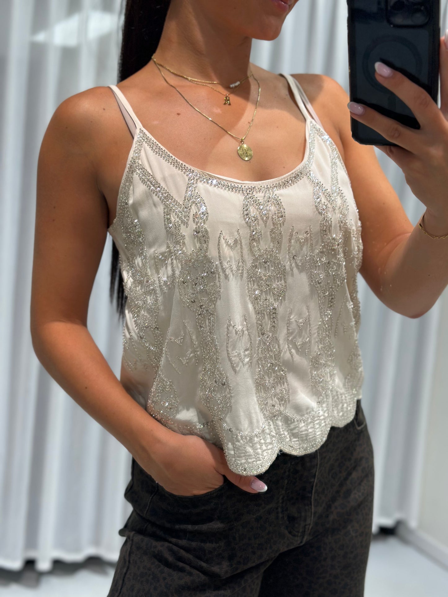 Addison top beige