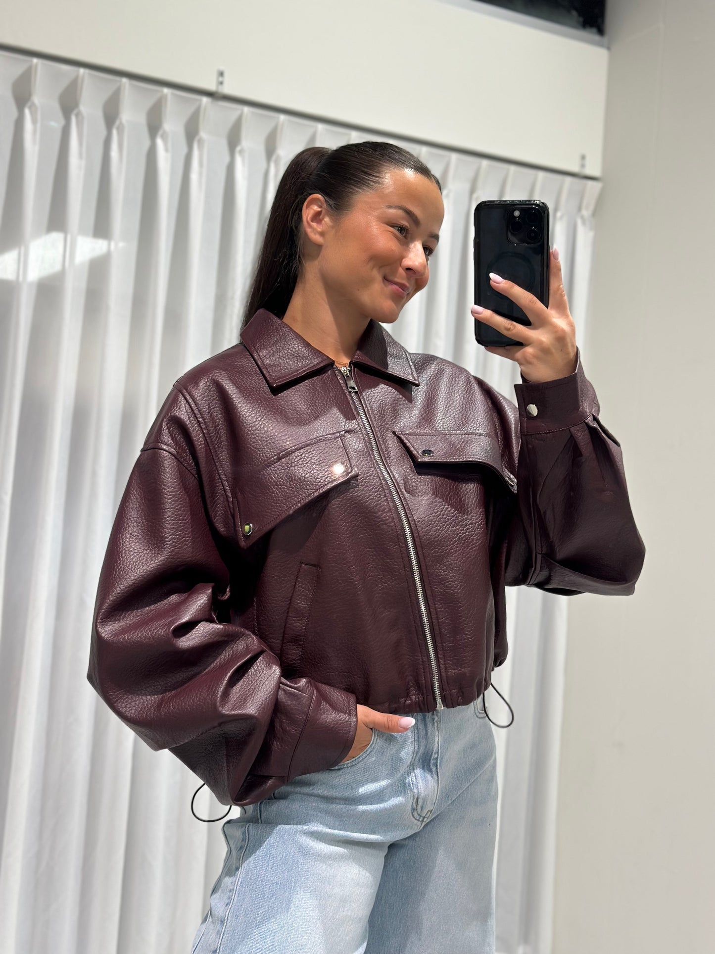 Avery jacket burgundy