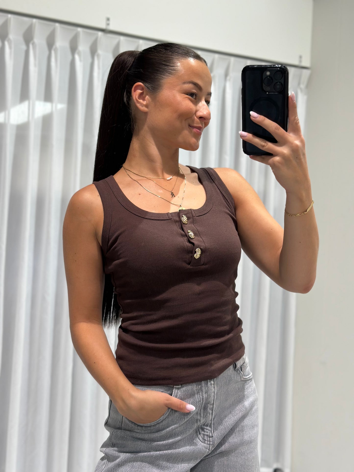 Lillian top brown