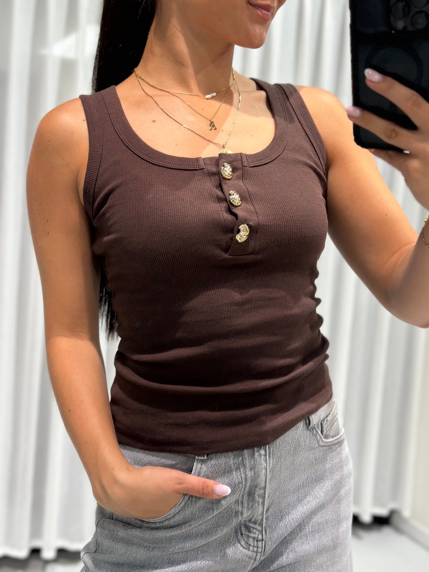 Lillian top brown