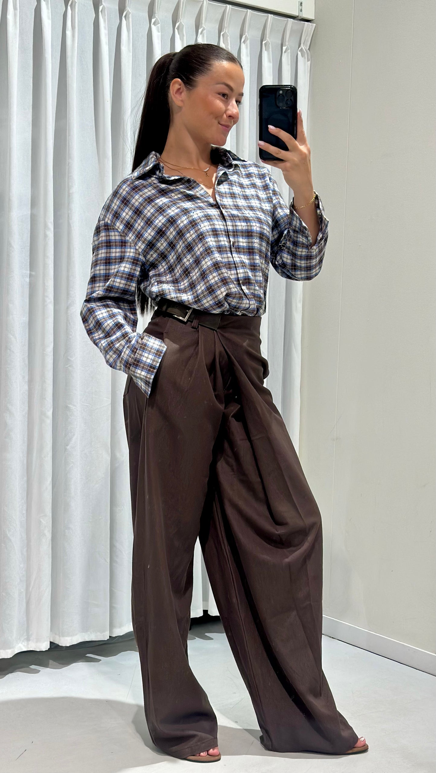 Yuna blouse brown