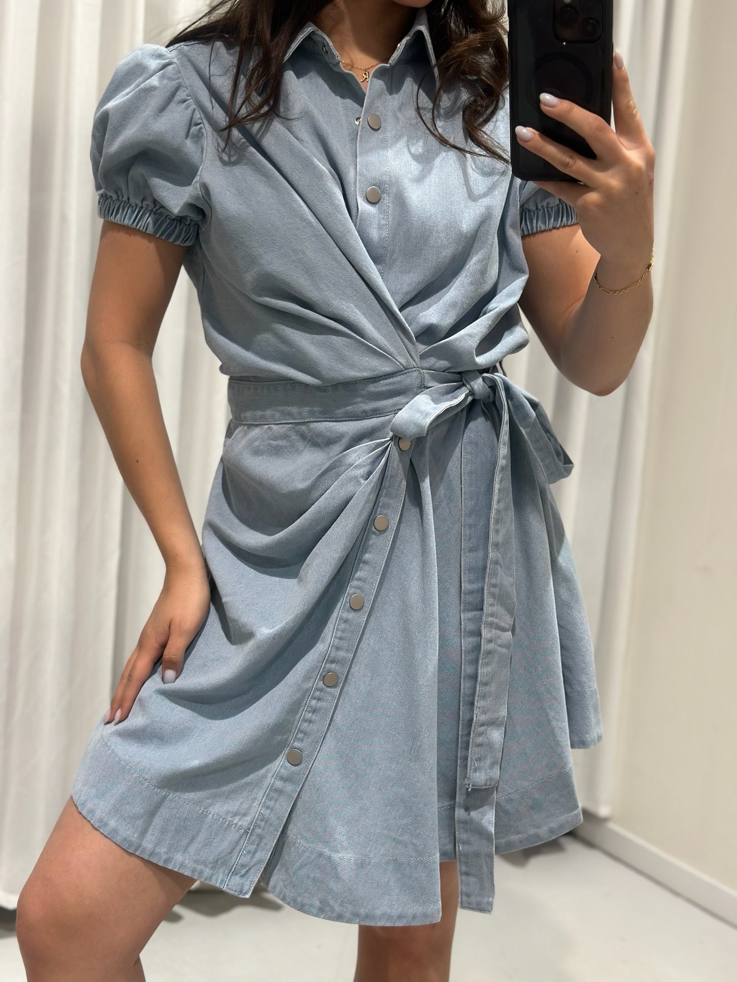 Souad dress light denim