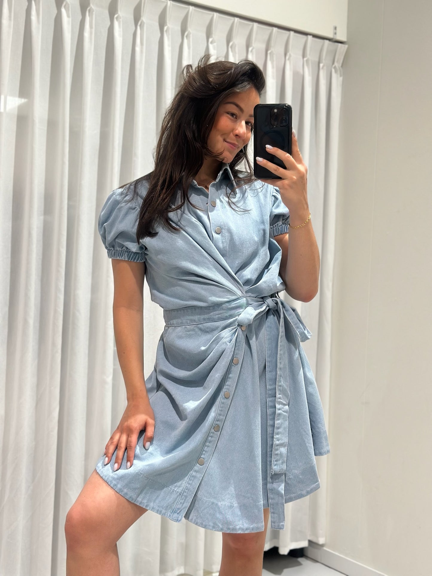 Souad dress light denim