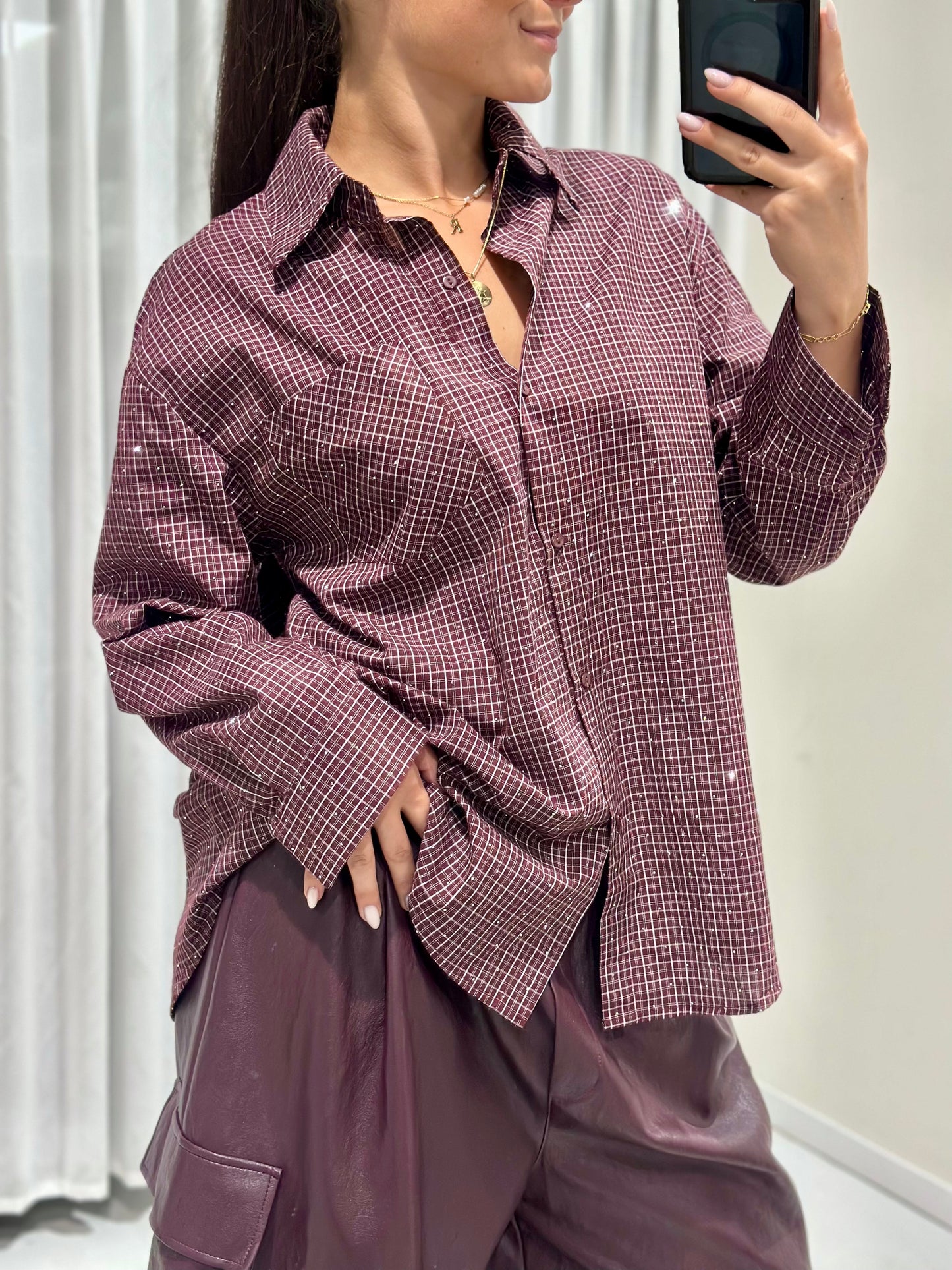 Atika blouse bungundy