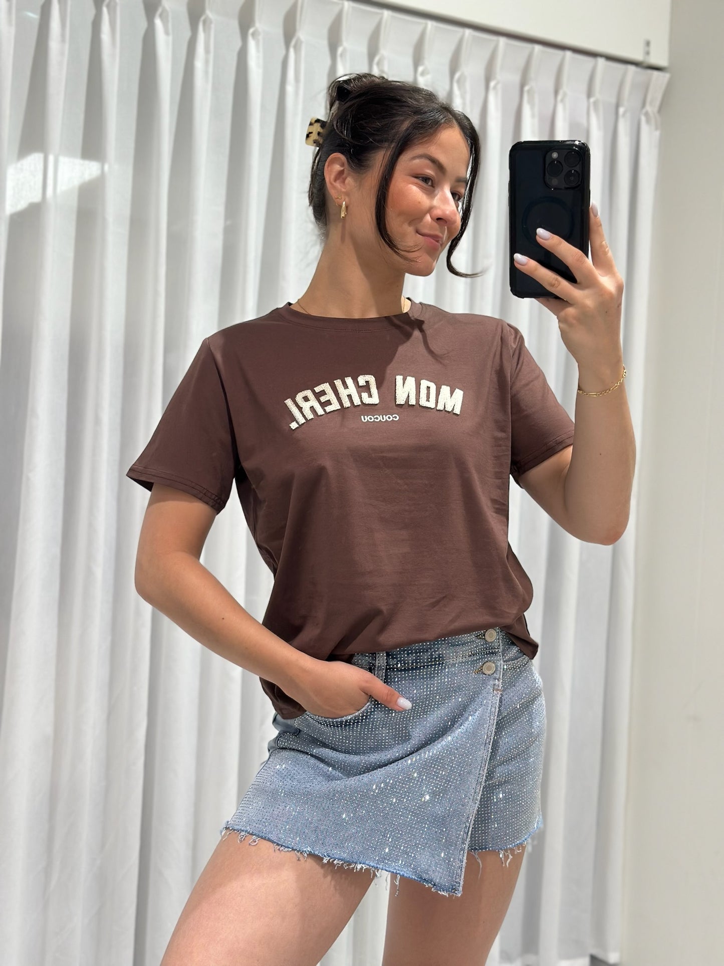 Mon cheri tee brown
