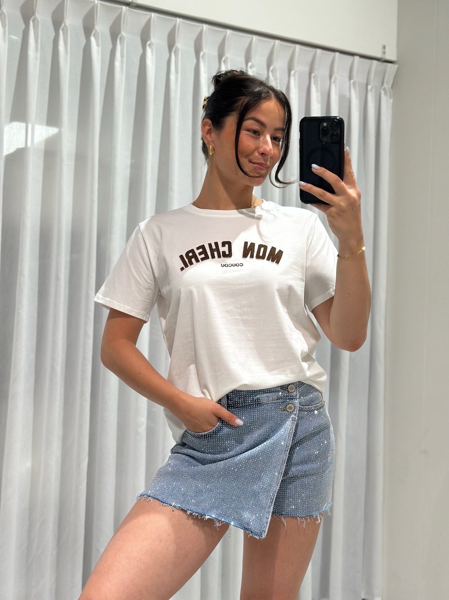 Mon cheri tee white/brown