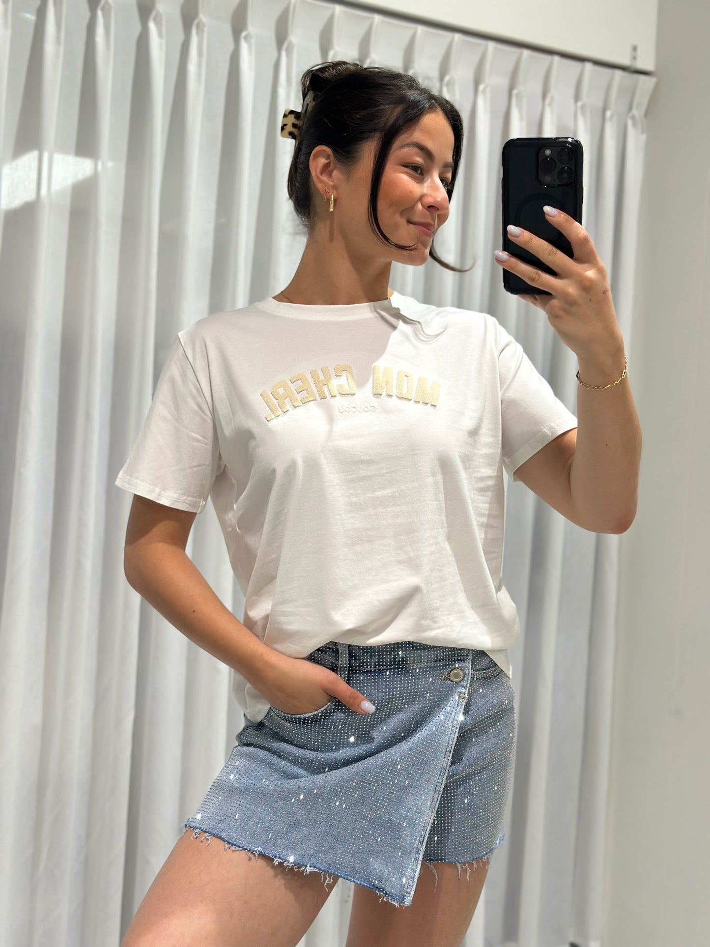 Mon cheri tee white/beige