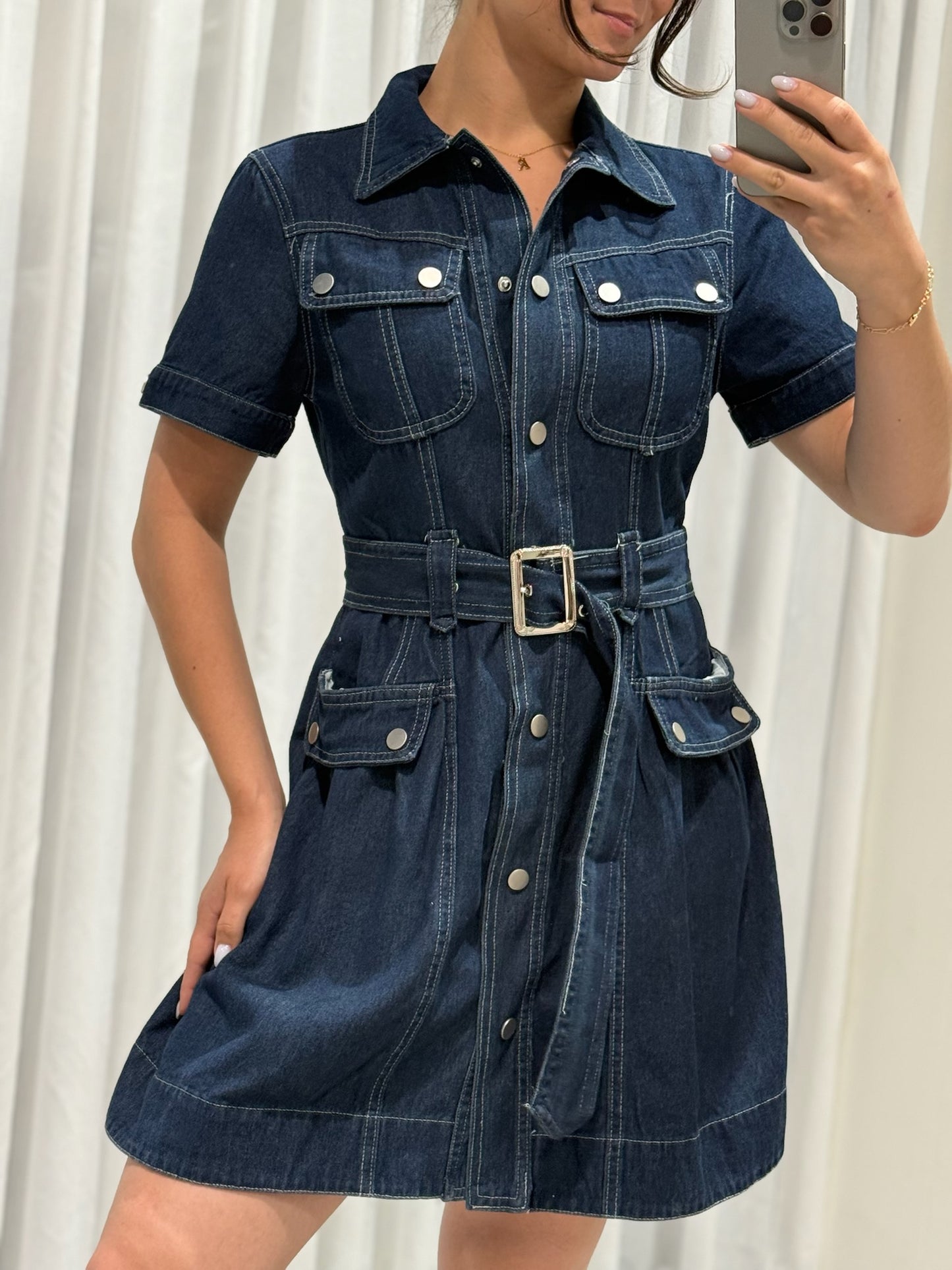 Lilly dress dark denim