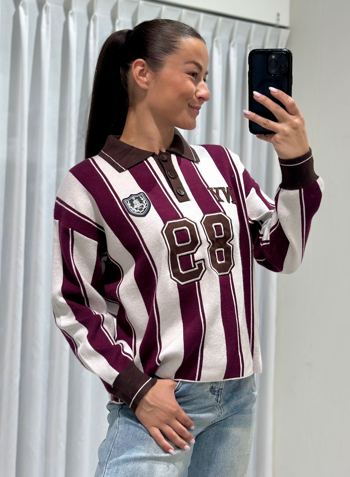 Fatiha sweater burgundy