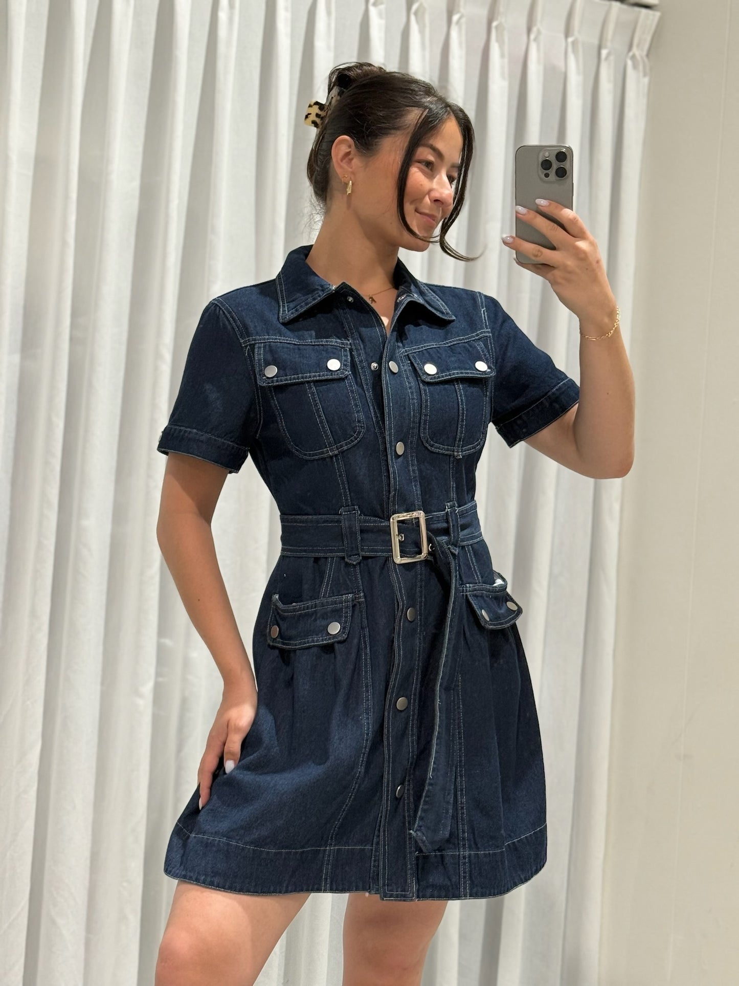 Lilly dress dark denim