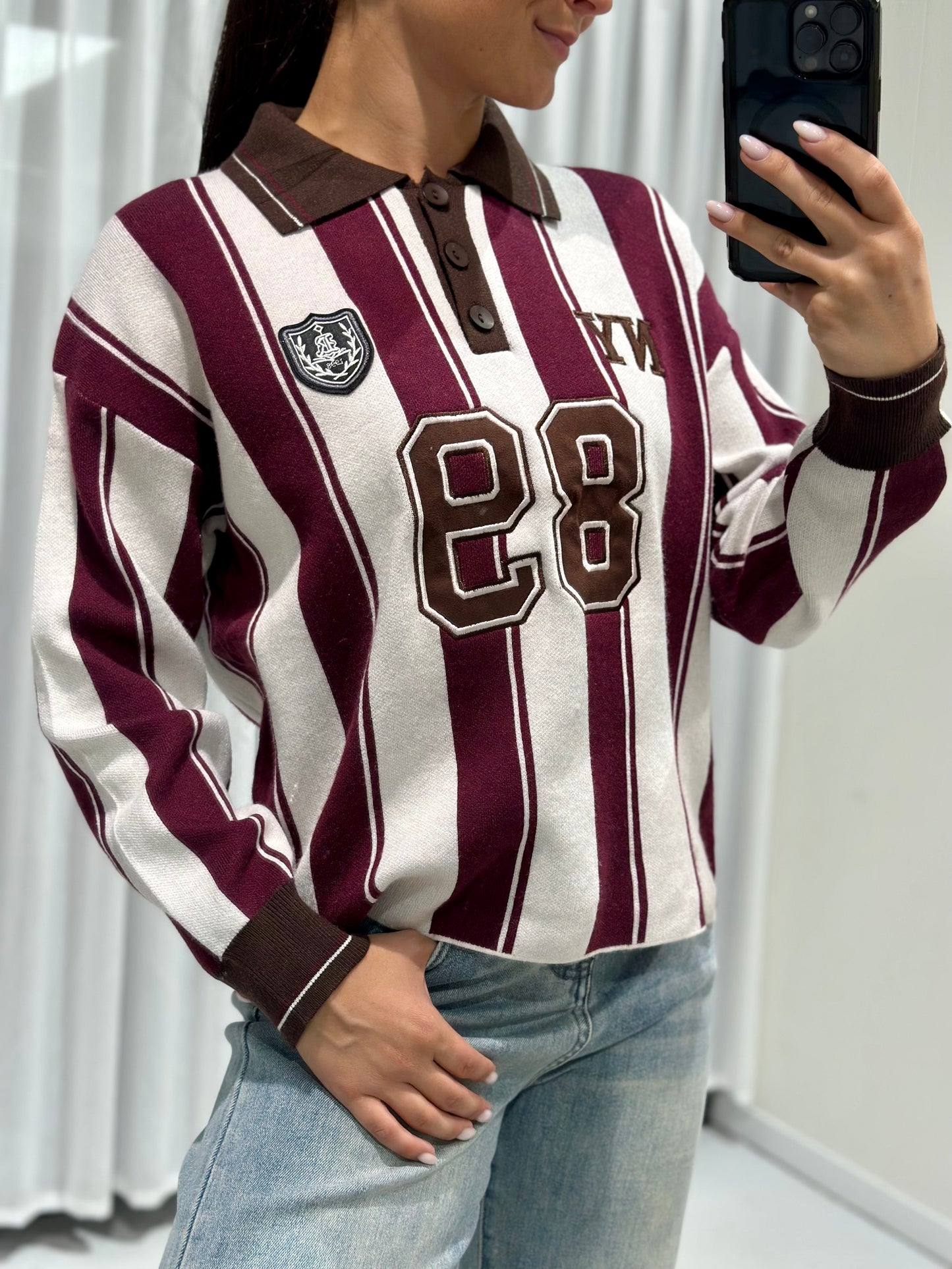 Fatiha sweater burgundy