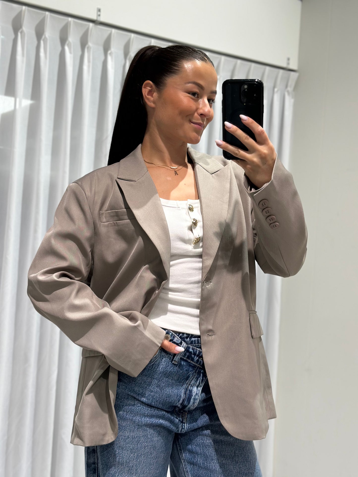 Noah blazer taupe