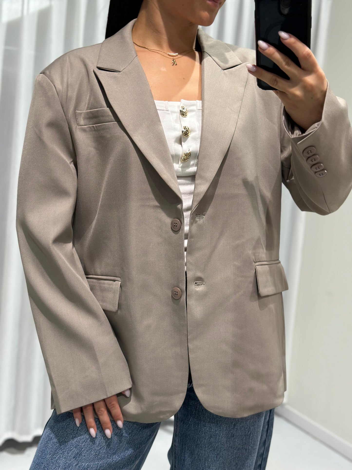 Noah blazer taupe